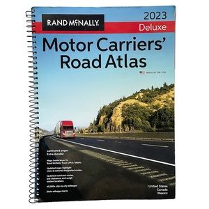 TRUCKER 2023 Deluxe Motor Carriers’ Road Atlas - Rand McNally USA Canada Mexico